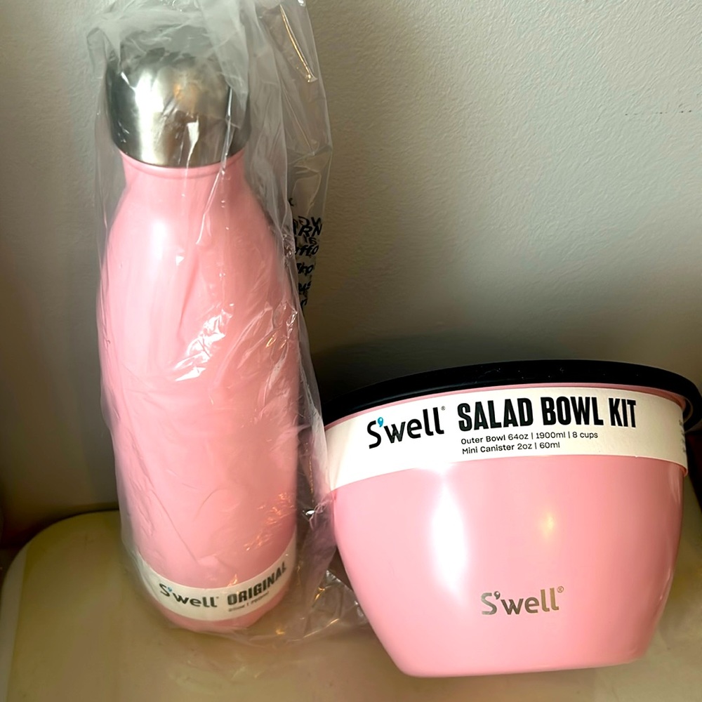 Sweep salad bowl and tumbler kit